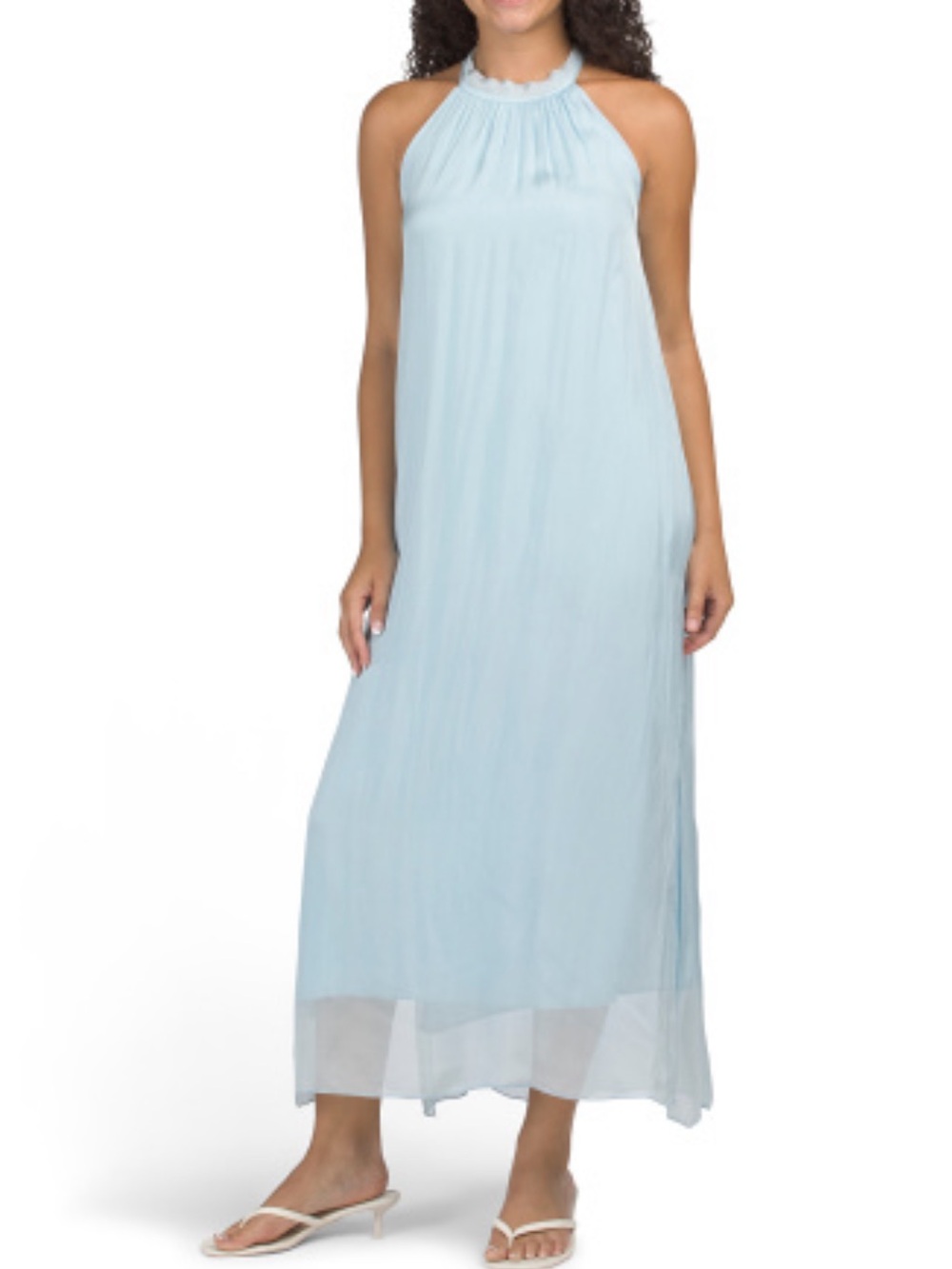 Rosemarine Women’s Light Blue Sleeveless Maxi Dress Size S/P Beachy Resortwear